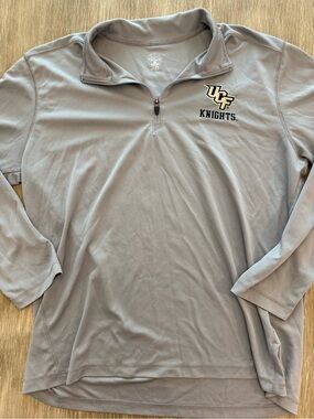 Rivalry Threads UCF Knights Gray Performance 1/4-Zip Pullover Size XL